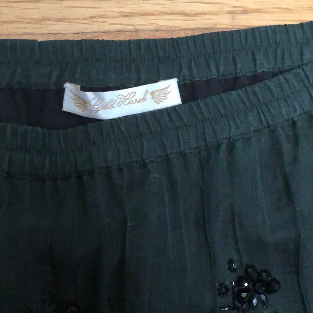 NWT Gold Hawk silk skirt with beads - Picture 3 of 7